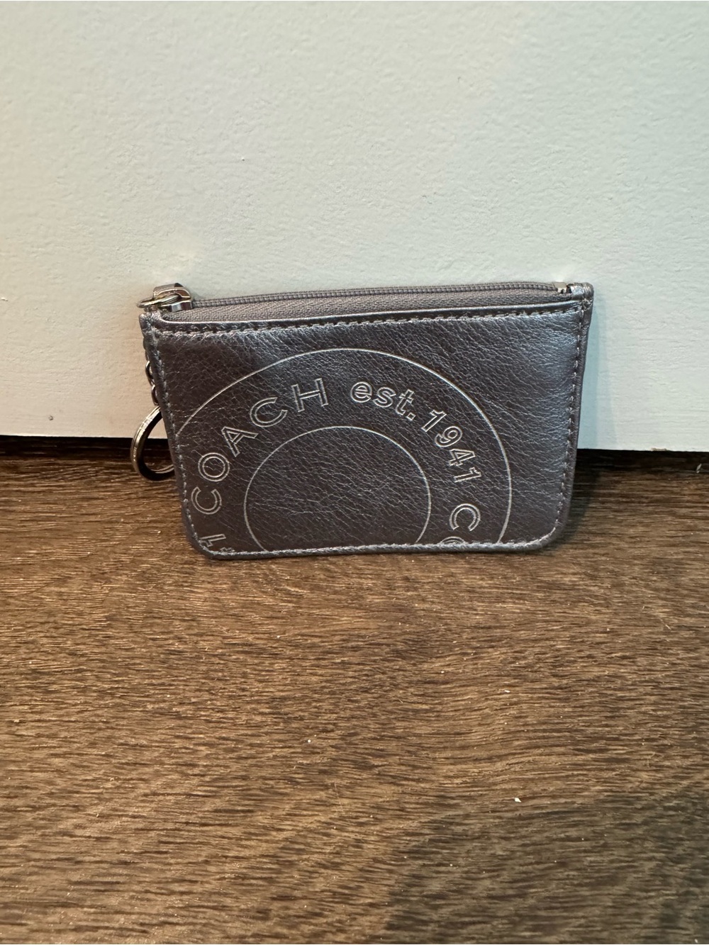 Coach Metallic Key Ring Card Case